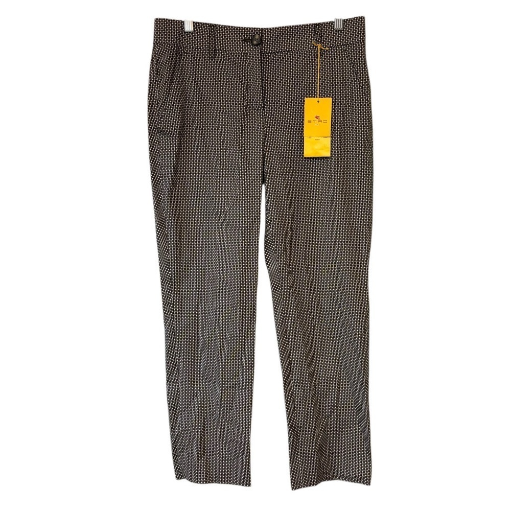 Etro NWT Graphic Print Pants Cotton Sz 40